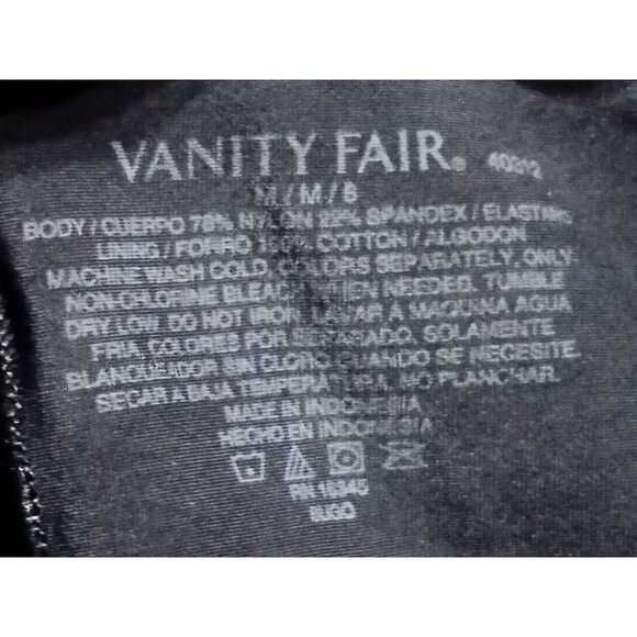 Vanity Fair High Waist Shaping Shorts Medium Seamless Smoothing Black Comfortabl - Picture 5 of 6